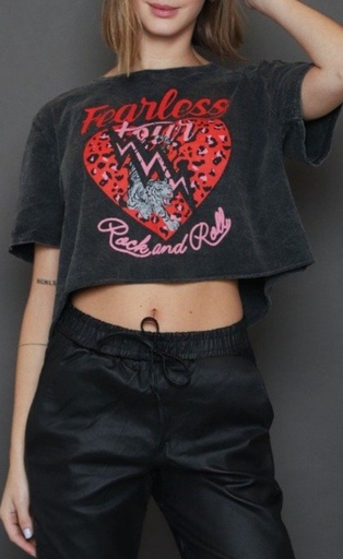 Remera crop top Love nevada