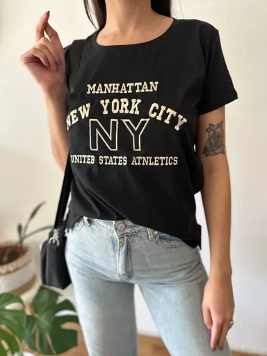 Remera New York Negra